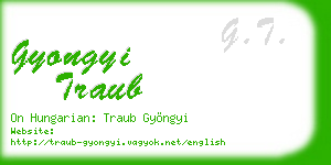 gyongyi traub business card