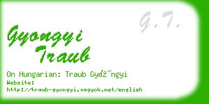 gyongyi traub business card